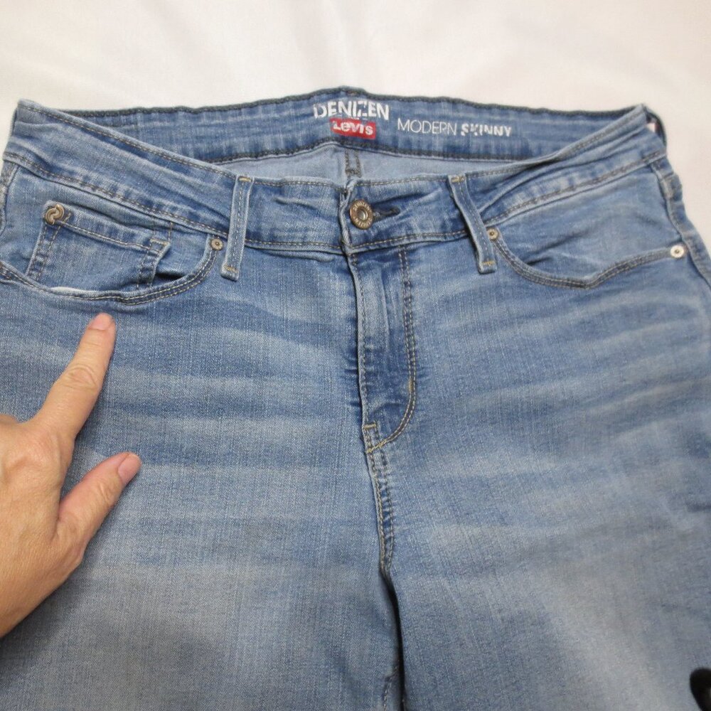 LEVI’S DENIZEN womens JEANS blue DENIM modern SKINNY SIZE 12M 31X29 - Picture 2 of 13